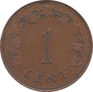 1972 ONE CENT MALTA - WORLD COINS - Cambridgeshire Coins