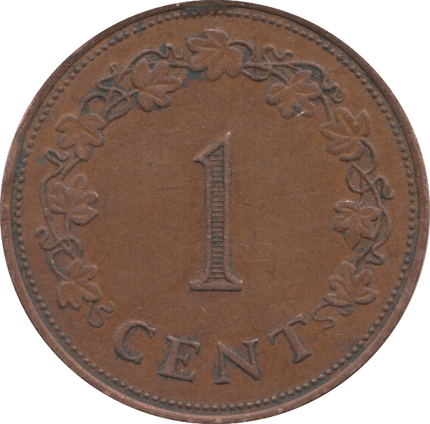 1972 ONE CENT MALTA - WORLD COINS - Cambridgeshire Coins