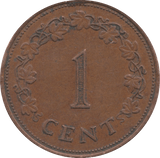 1972 ONE CENT MALTA - WORLD COINS - Cambridgeshire Coins