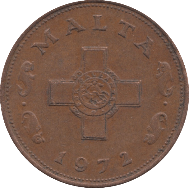 1972 ONE CENT MALTA - WORLD COINS - Cambridgeshire Coins