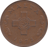 1972 ONE CENT MALTA - WORLD COINS - Cambridgeshire Coins