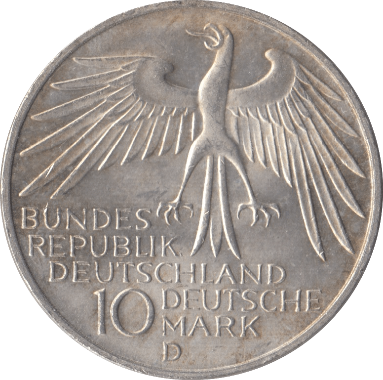 1972 SILVER 10 MARK MINT GERMANY - SILVER WORLD COINS - Cambridgeshire Coins