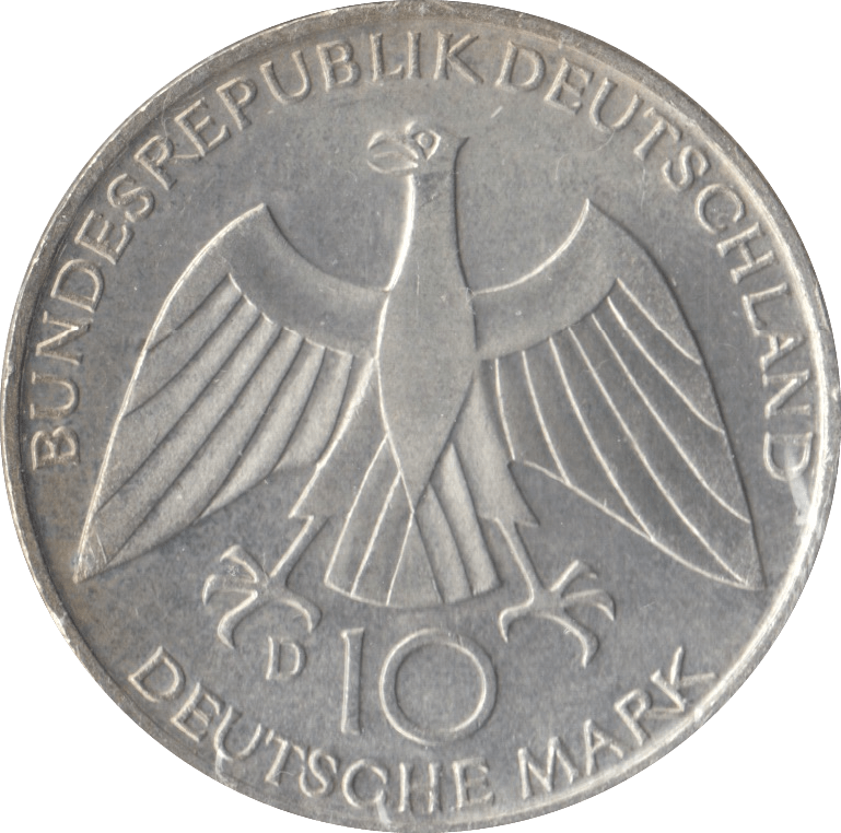 1972 SILVER 10 MARK MINT GERMANY - SILVER WORLD COINS - Cambridgeshire Coins