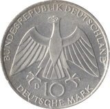 1972 SILVER 10 MARK MINT GERMANY - SILVER WORLD COINS - Cambridgeshire Coins