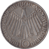 1972 SILVER 10 MARK MINT GERMANY - SILVER WORLD COINS - Cambridgeshire Coins