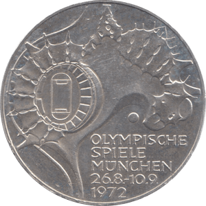 1972 SILVER 10 MARKS GERMANY REF 2 - SILVER WORLD COINS - Cambridgeshire Coins
