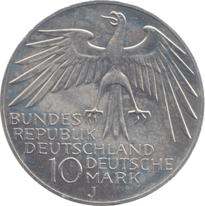 1972 SILVER 10 MARKS GERMANY REF 2 - SILVER WORLD COINS - Cambridgeshire Coins
