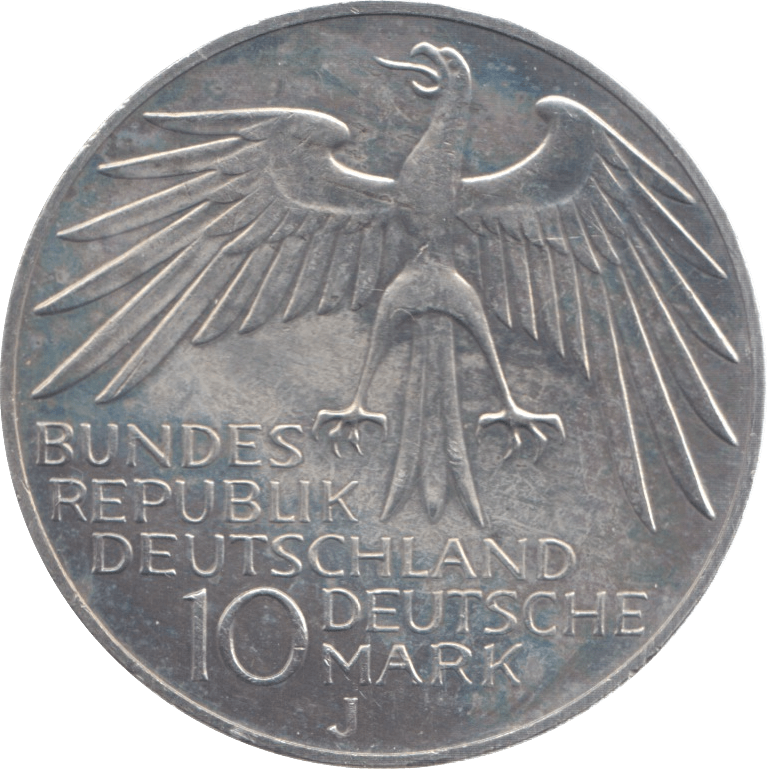 1972 SILVER 10 MARKS GERMANY REF 2 - SILVER WORLD COINS - Cambridgeshire Coins