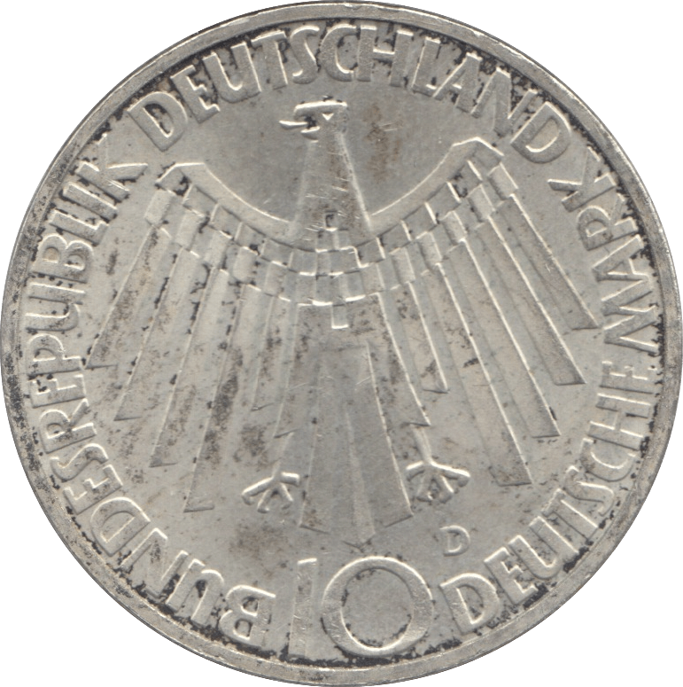 1972 SILVER 10 MARKS GERMANY - SILVER WORLD COINS - Cambridgeshire Coins