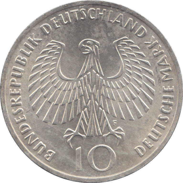 1972 SILVER 10 MARKS GERMANY - SILVER WORLD COINS - Cambridgeshire Coins