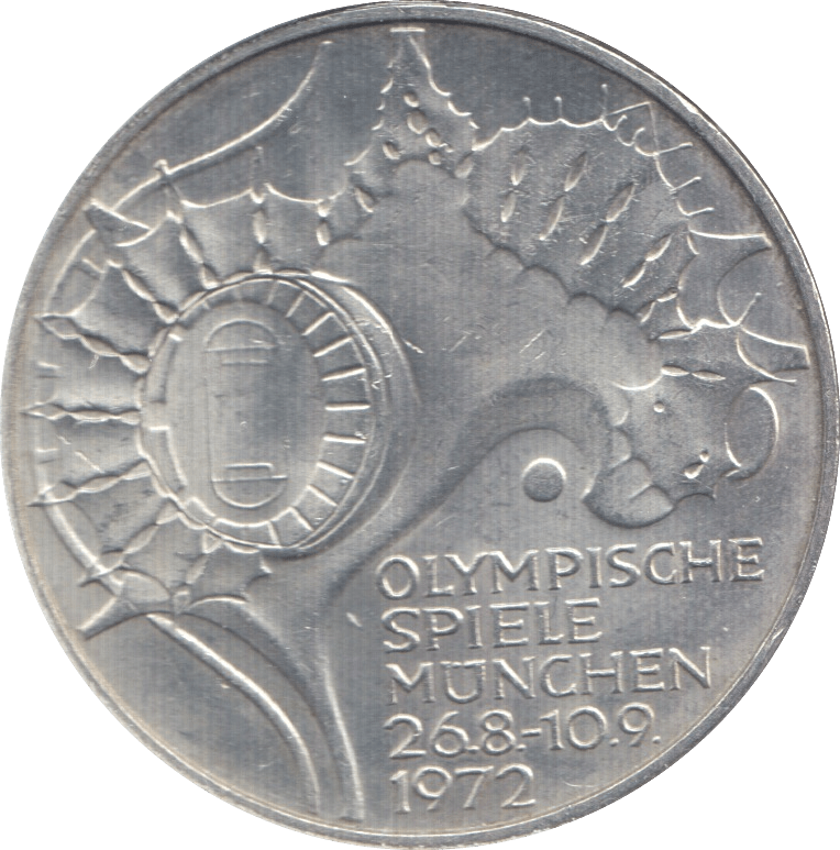 1972 SILVER 10 MARKS GERMANY - WORLD SILVER COINS - Cambridgeshire Coins