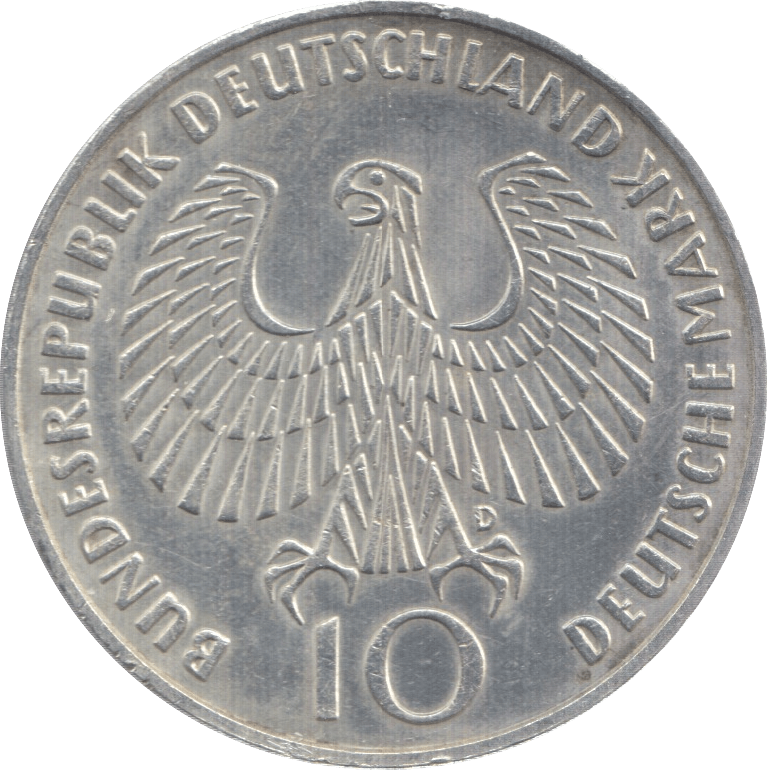 1972 SILVER 10 MARKS GERMANY - WORLD SILVER COINS - Cambridgeshire Coins