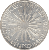 1972 SILVER GERMAN 10 MARK - SILVER WORLD COINS - Cambridgeshire Coins