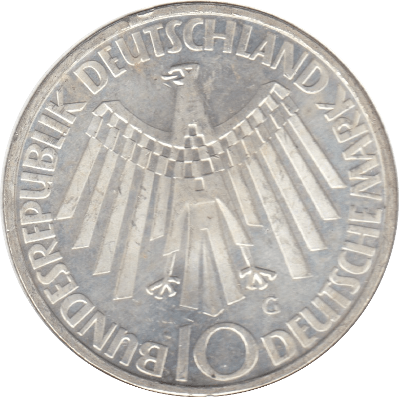 1972 SILVER GERMAN 10 MARK - SILVER WORLD COINS - Cambridgeshire Coins
