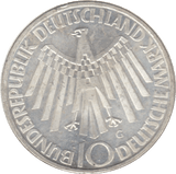1972 SILVER GERMAN 10 MARK - SILVER WORLD COINS - Cambridgeshire Coins