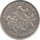 1972 SILVER ONE POUND JERSEY - WORLD SILVER COINS - Cambridgeshire Coins