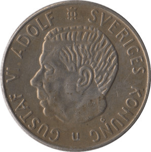 1972 SWEDEN ONE KRONER - WORLD COINS - Cambridgeshire Coins