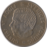 1972 SWEDEN ONE KRONER - WORLD COINS - Cambridgeshire Coins