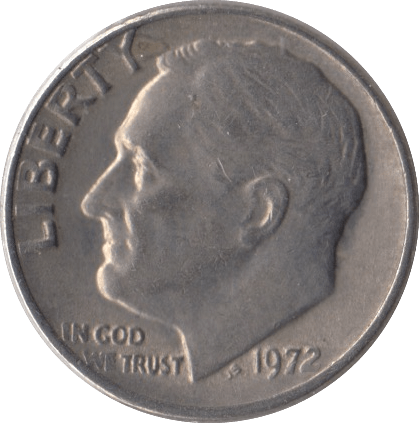 1972 USA ONE DIME - WORLD COINS - Cambridgeshire Coins