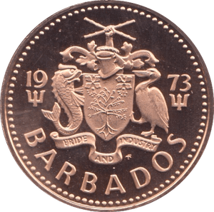 1973 1 CENT BARBADOS (PROOF) - WORLD COINS - Cambridgeshire Coins