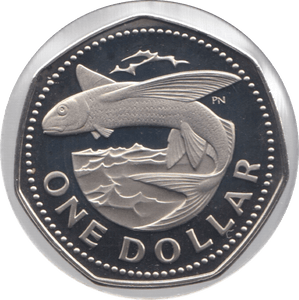 1973 1 DOLLAR BARBADOS (PROOF) - WORLD COINS - Cambridgeshire Coins