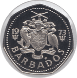 1973 1 DOLLAR BARBADOS (PROOF) - WORLD COINS - Cambridgeshire Coins