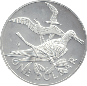 1973 1 DOLLAR BRITISH VIRGIN ISLANDS SILVER (PROOF) - WORLD COINS - Cambridgeshire Coins