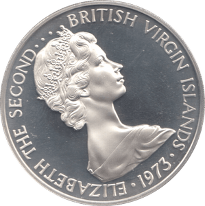 1973 1 DOLLAR BRITISH VIRGIN ISLANDS SILVER (PROOF) - WORLD COINS - Cambridgeshire Coins