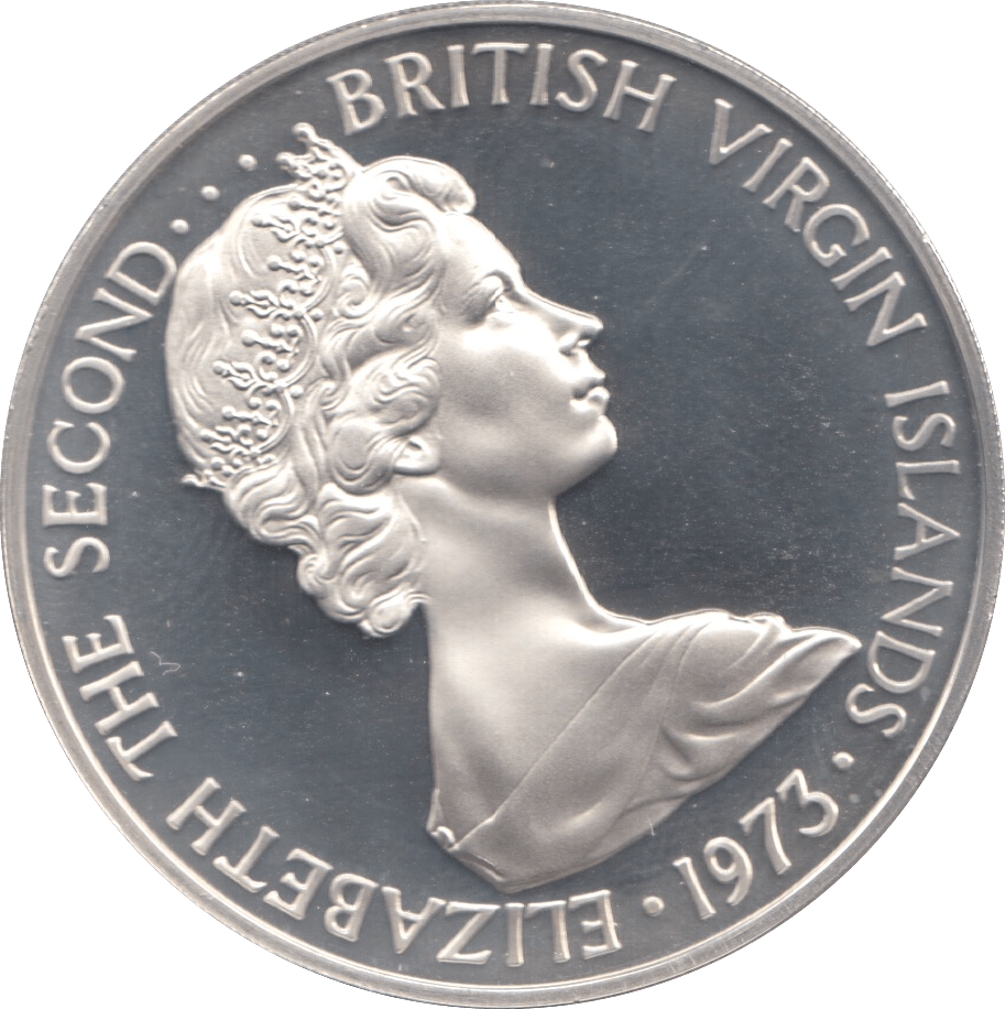 1973 1 DOLLAR BRITISH VIRGIN ISLANDS SILVER (PROOF) - WORLD COINS - Cambridgeshire Coins