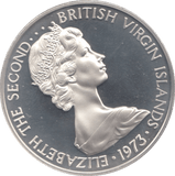 1973 1 DOLLAR BRITISH VIRGIN ISLANDS SILVER (PROOF) - WORLD COINS - Cambridgeshire Coins