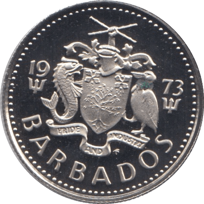 1973 10 CENTS BARBADOS (PROOF) - WORLD COINS - Cambridgeshire Coins