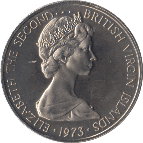 1973 10 CENTS BRITISH VIRGIN ISLANDS (PROOF) - SILVER WORLD COINS - Cambridgeshire Coins