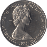 1973 10 CENTS BRITISH VIRGIN ISLANDS (PROOF) - SILVER WORLD COINS - Cambridgeshire Coins