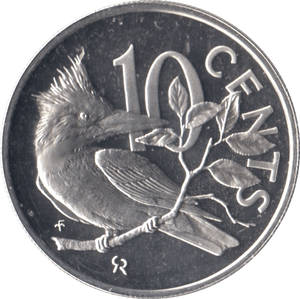 1973 10 CENTS BRITISH VIRGIN ISLANDS (PROOF) - SILVER WORLD COINS - Cambridgeshire Coins