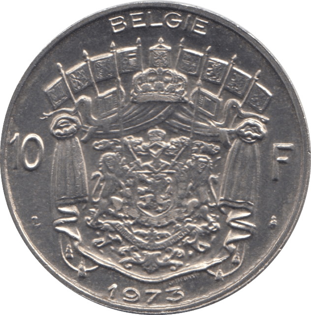 1973 10 FRANCE BELGIUM - WORLD COINS - Cambridgeshire Coins