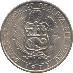 1973 10 SOLES PERU - WORLD COINS - Cambridgeshire Coins