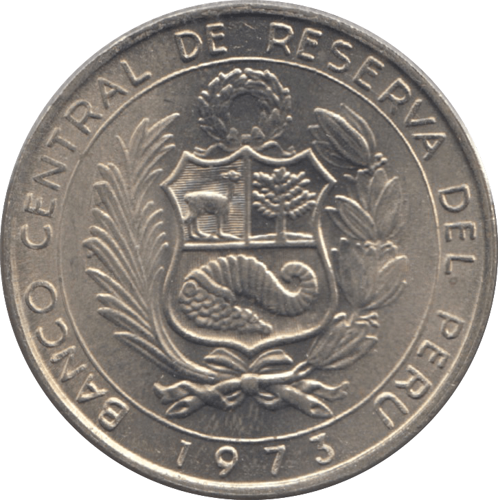 1973 10 SOLES PERU - WORLD COINS - Cambridgeshire Coins