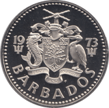 1973 2 DOLLAR BARBADOS (PROOF) - WORLD COINS - Cambridgeshire Coins