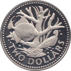 1973 2 DOLLAR BARBADOS (PROOF) - WORLD COINS - Cambridgeshire Coins