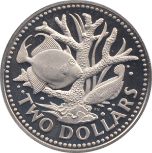 1973 2 DOLLAR BARBADOS (PROOF) - WORLD COINS - Cambridgeshire Coins