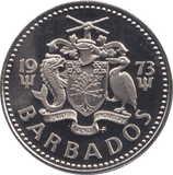 1973 25 CENTS BARBADOS (PROOF) - WORLD COINS - Cambridgeshire Coins