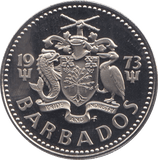 1973 25 CENTS BARBADOS (PROOF) - WORLD COINS - Cambridgeshire Coins