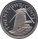 1973 25 CENTS BARBADOS (PROOF) - WORLD COINS - Cambridgeshire Coins