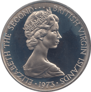 1973 25 CENTS BRITISH VIRGIN ISLANDS (PROOF) - WORLD COINS - Cambridgeshire Coins