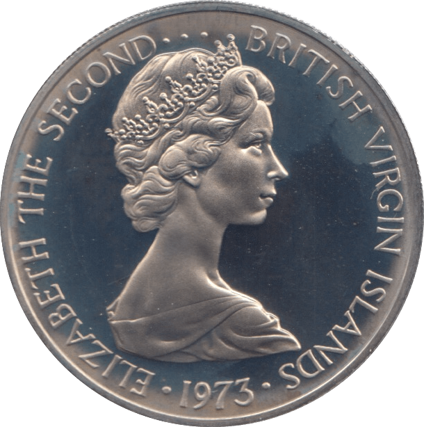 1973 25 CENTS BRITISH VIRGIN ISLANDS (PROOF) - WORLD COINS - Cambridgeshire Coins