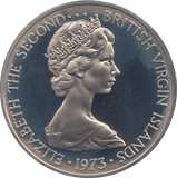 1973 25 CENTS BRITISH VIRGIN ISLANDS (PROOF) - WORLD COINS - Cambridgeshire Coins