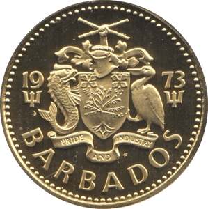 1973 5 CENTS BARBADOS (PROOF) B - WORLD COINS - Cambridgeshire Coins