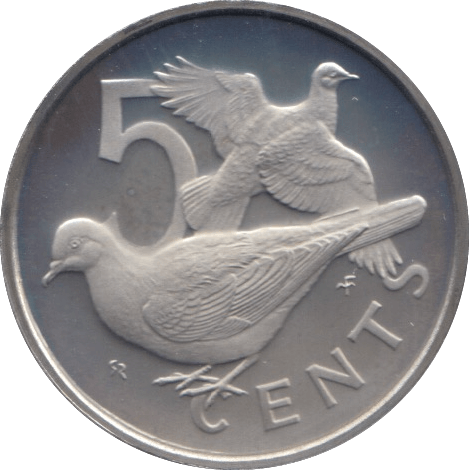 1973 5 CENTS BRITISH VIRGIN ISLANDS (PROOF) - WORLD COINS - Cambridgeshire Coins