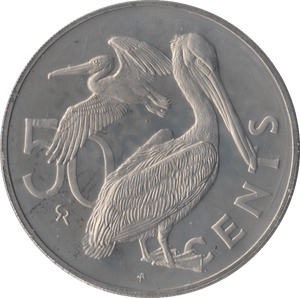 1973 50 CENT BRITISH VIRGIN ISLANDS SILVER (PROOF) - SILVER WORLD COINS - Cambridgeshire Coins