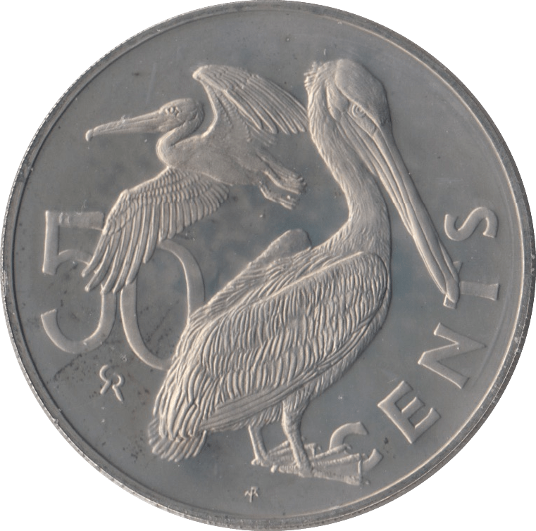 1973 50 CENT BRITISH VIRGIN ISLANDS SILVER (PROOF) - SILVER WORLD COINS - Cambridgeshire Coins